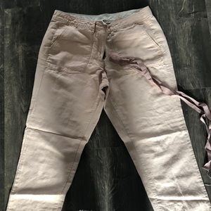 Loft-Linen Tie Waist Pants